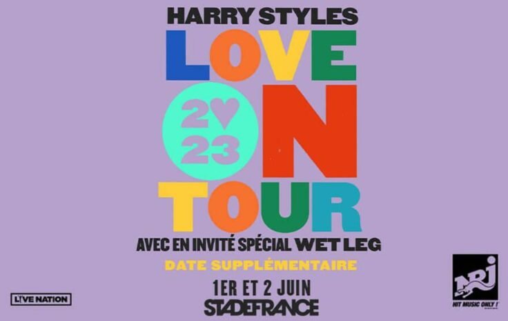affiche promotionnelle pour le Harry Style Tour 2023