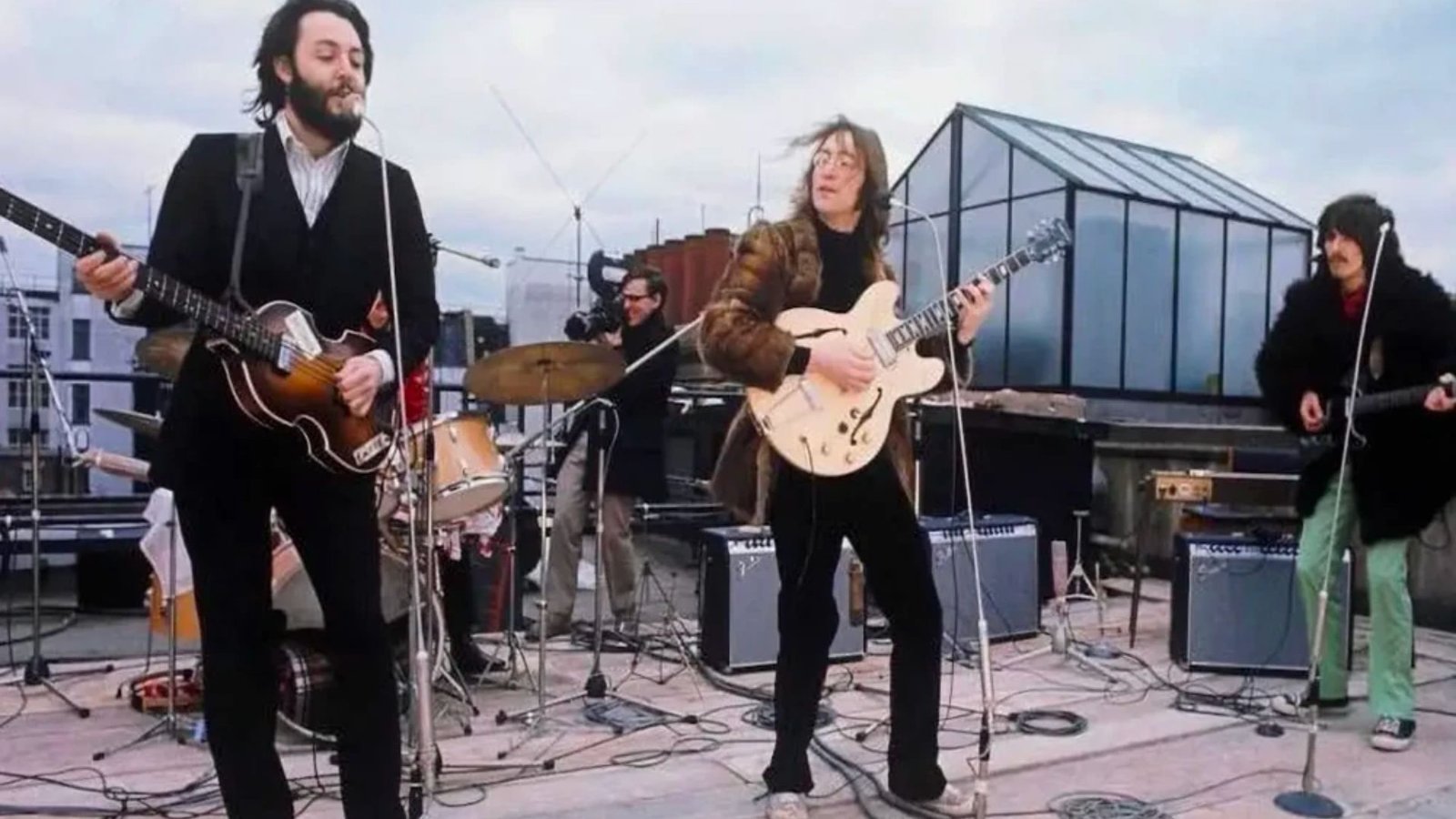 Concert des Beatles sur le rooftop d'Apple Records en 1969